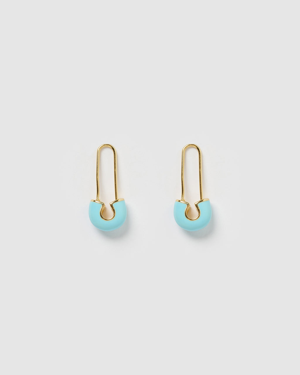Izoa Joelle Safety Earrings Gold Blue