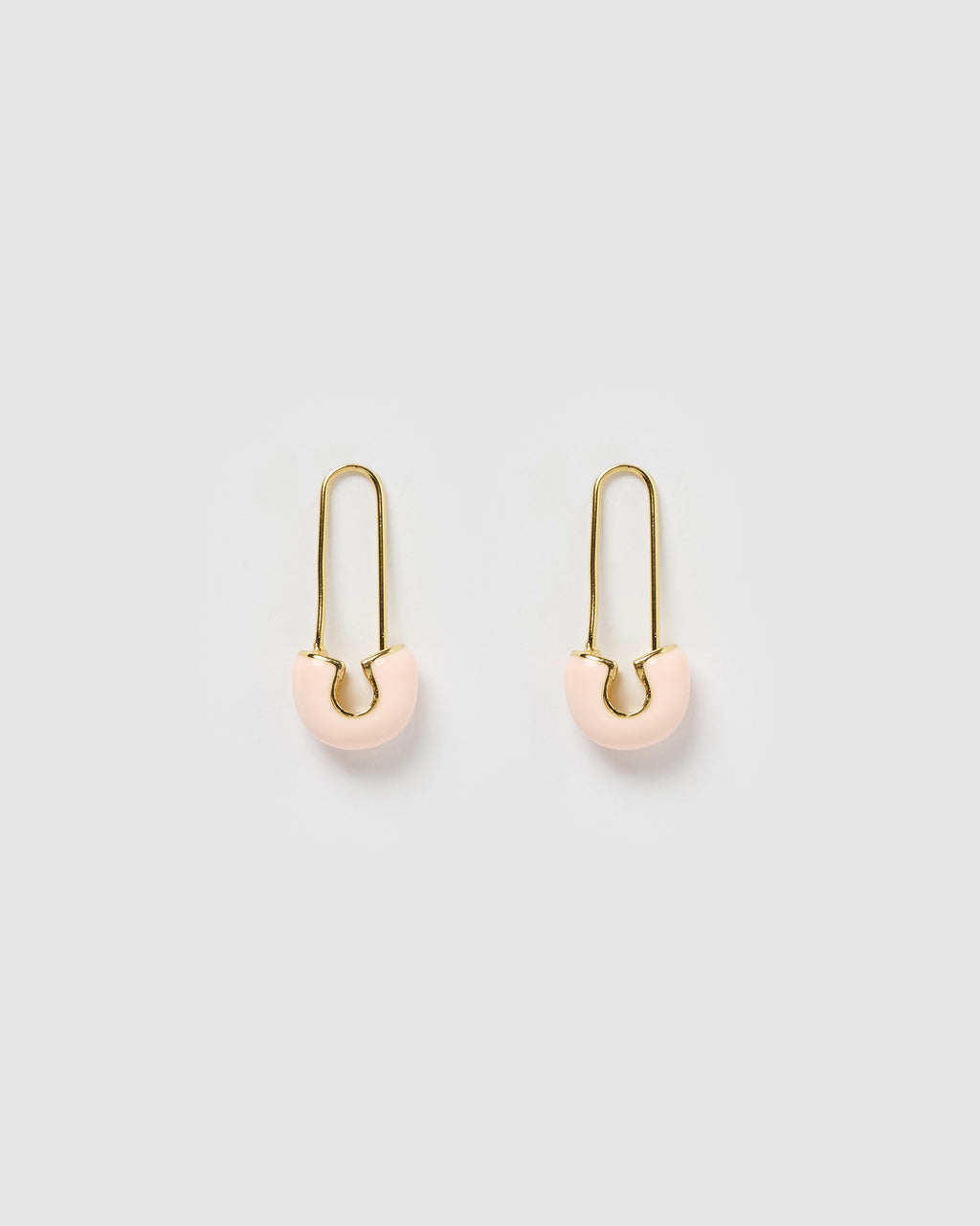 Izoa Joelle Safety Earrings Gold Pink