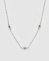 Izoa Jordana Eye Necklace Silver