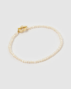 Izoa Juliana Bracelet Gold Pearl