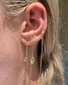 Izoa Dana Thread Earrings Gold