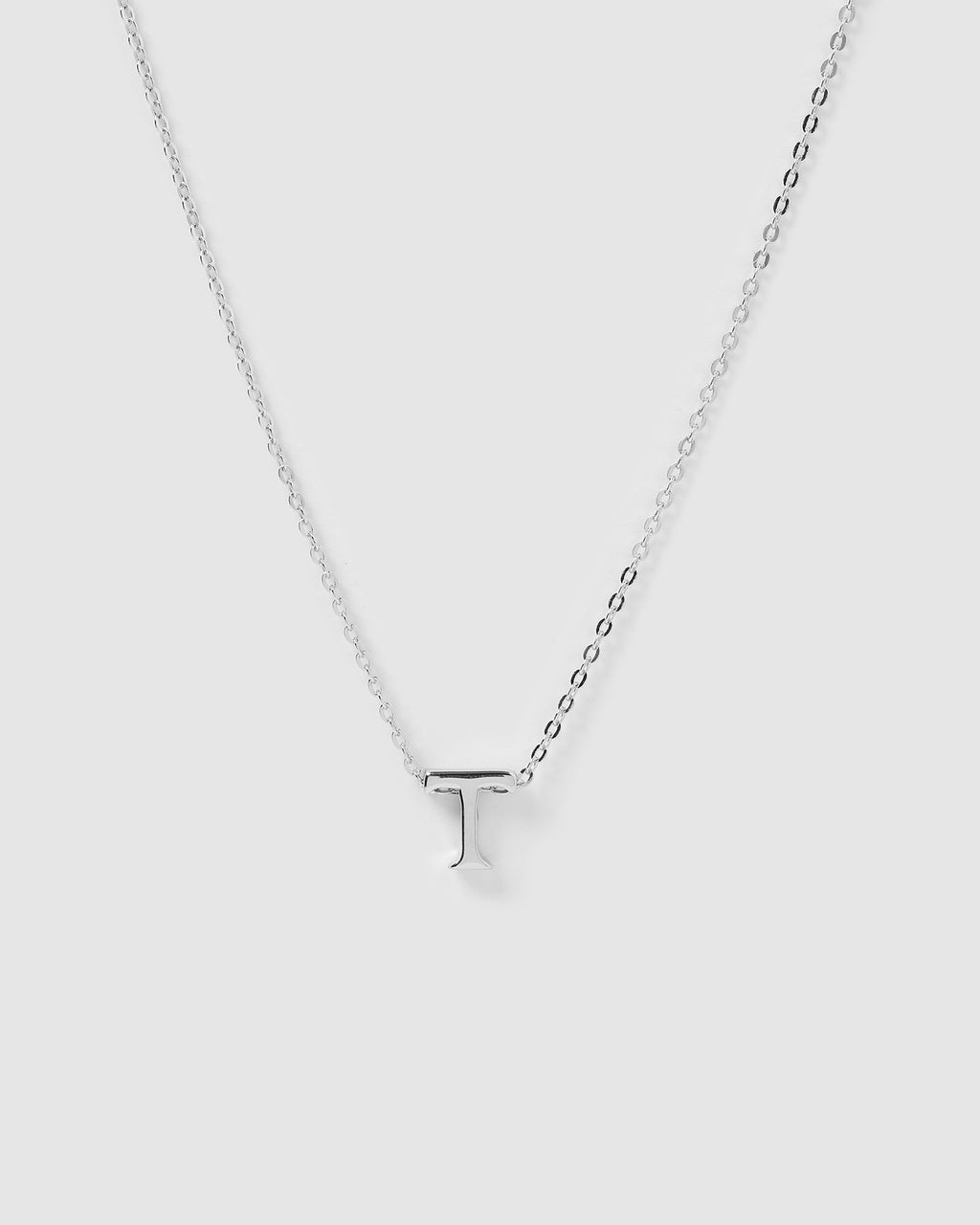 Izoa Kids Alphabet Letter T Necklace Sterling Silver