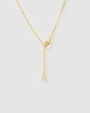 Izoa Kids Alphabet Letter K Necklace Gold