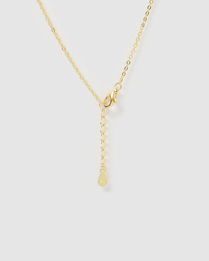 Izoa Kids Alphabet Letter K Necklace Gold