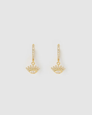 Izoa Kyden Huggie Earrings Gold