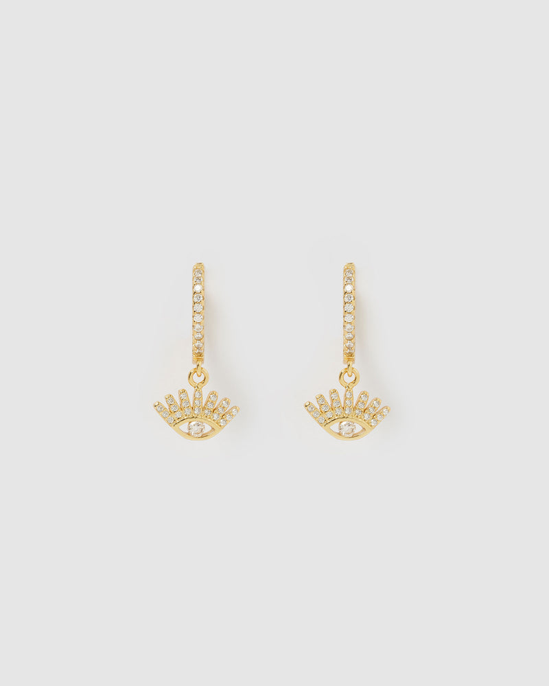 Izoa Kyden Huggie Earrings Gold