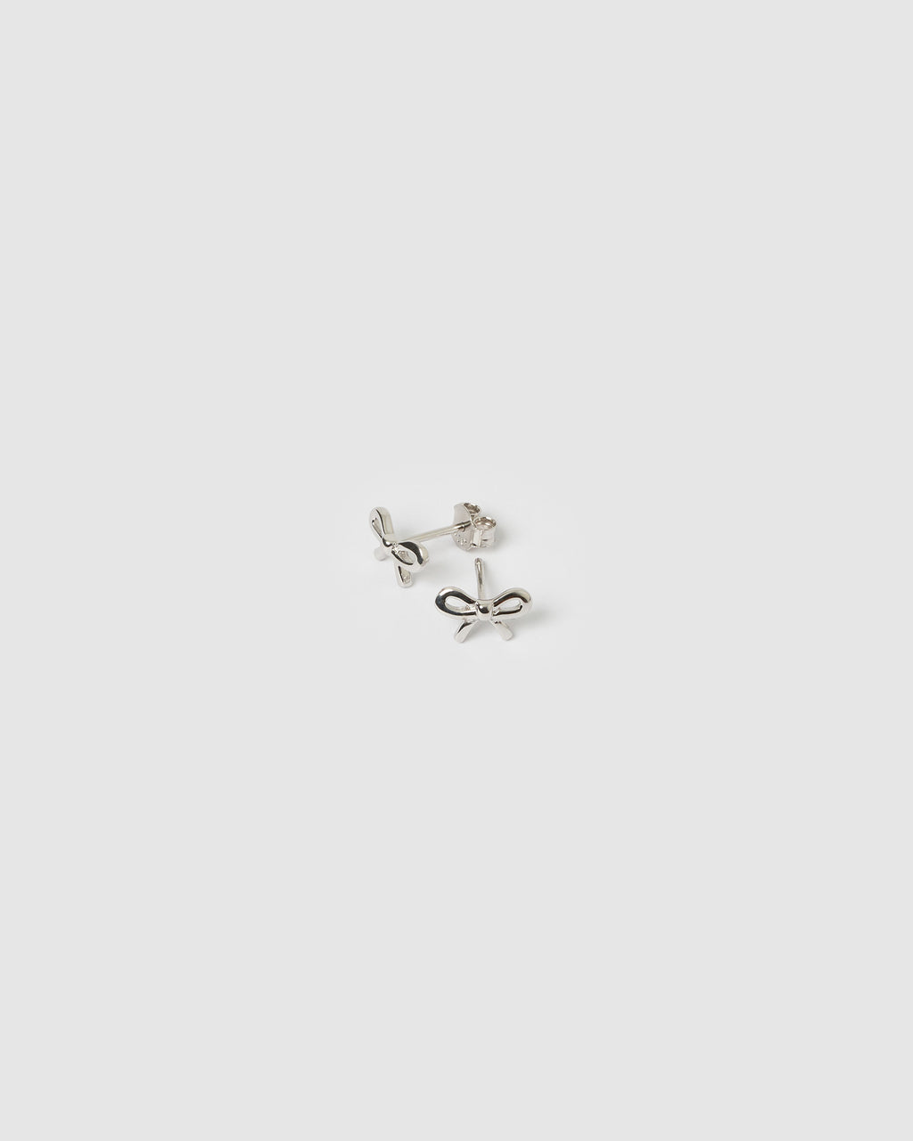 Izoa Kids Bow Stud Earrings Silver