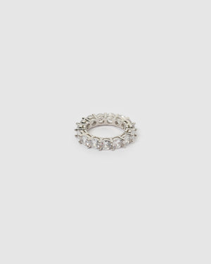 Izoa Lana Ring Silver Clear
