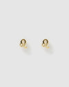 Izoa Leo Star Sign Symbol Stud Gold