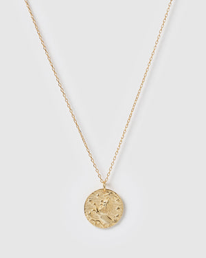 Izoa Star Sign Necklace Leo Gold