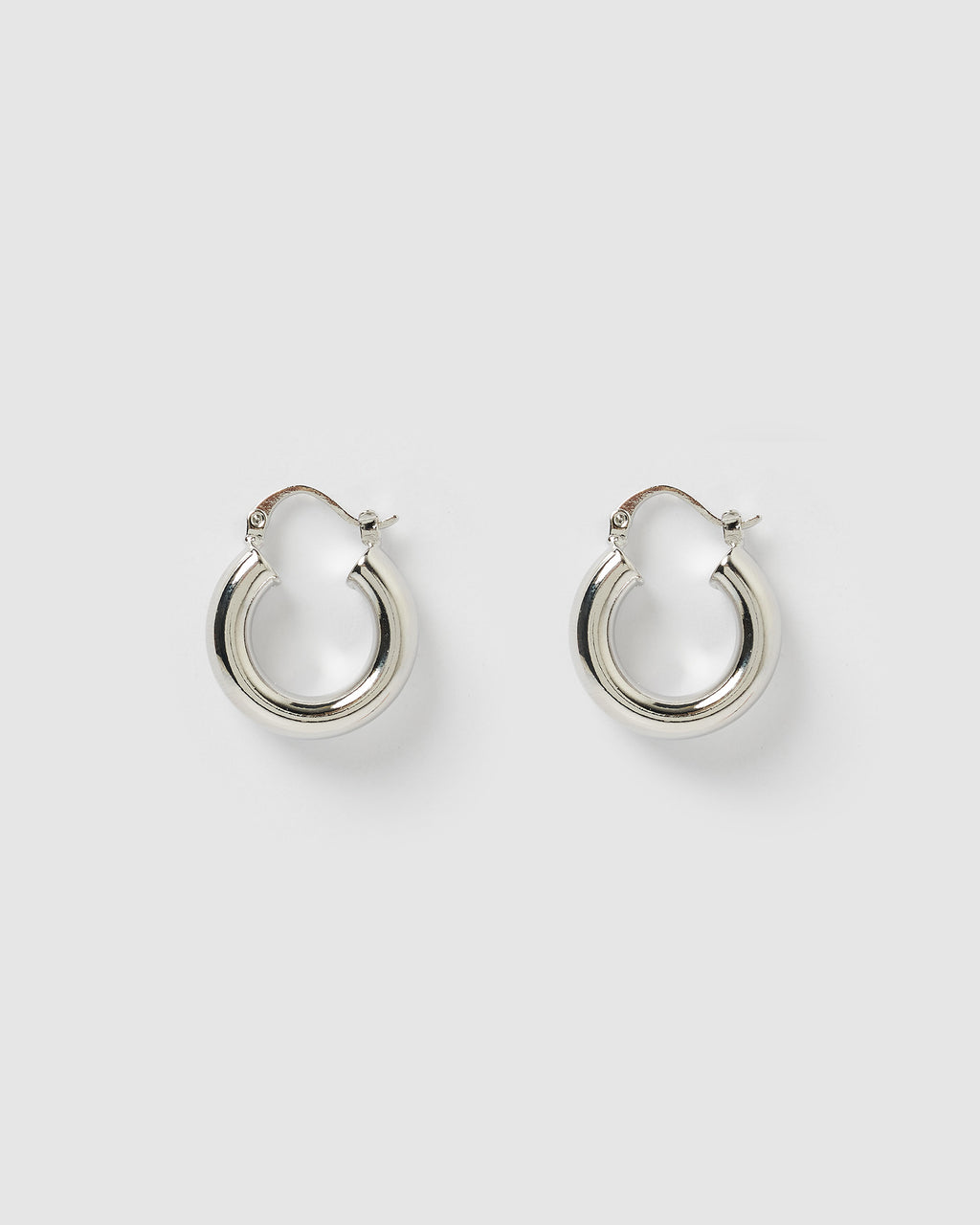 Izoa Lainy Hoop Earrings Silver