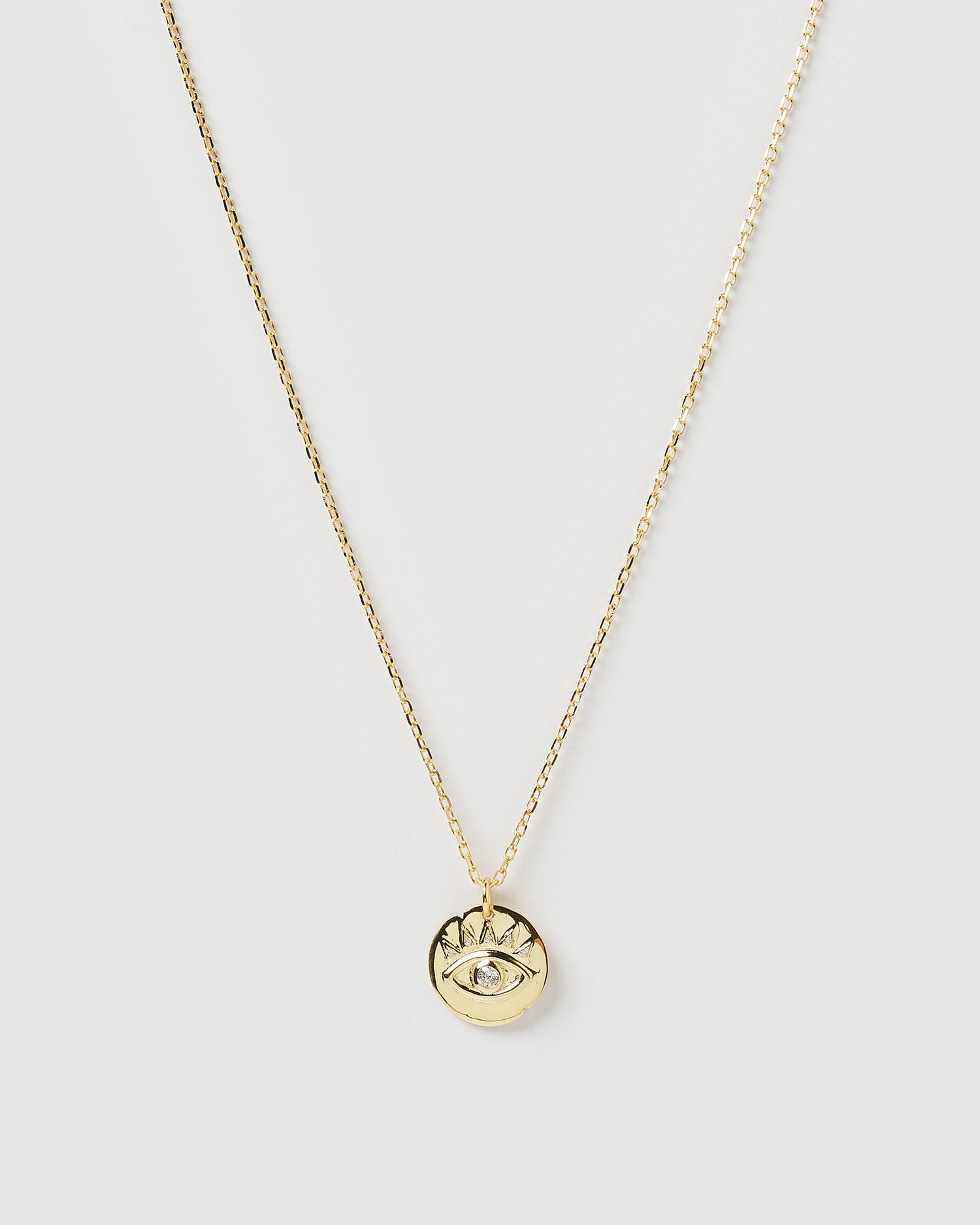 Izoa Leah Eye Necklace Gold