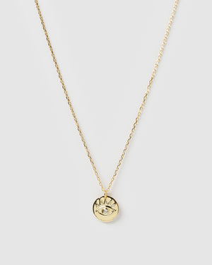 Izoa Leah Eye Necklace Gold