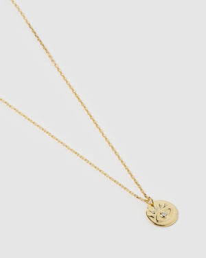 Izoa Leah Eye Necklace Gold