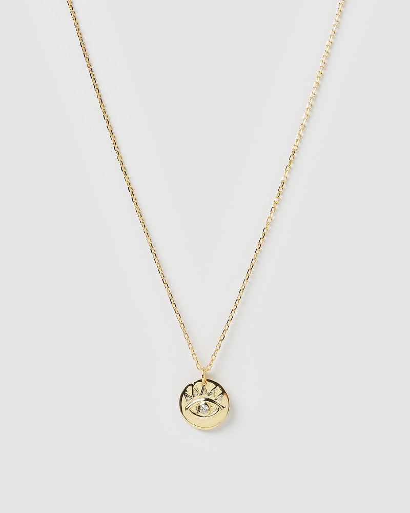 Izoa Leah Eye Necklace Gold