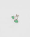 Izoa Kids Leesa Stud Earrings Silver Green