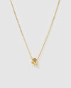 Izoa Leo Star Sign Symbol Necklace Gold