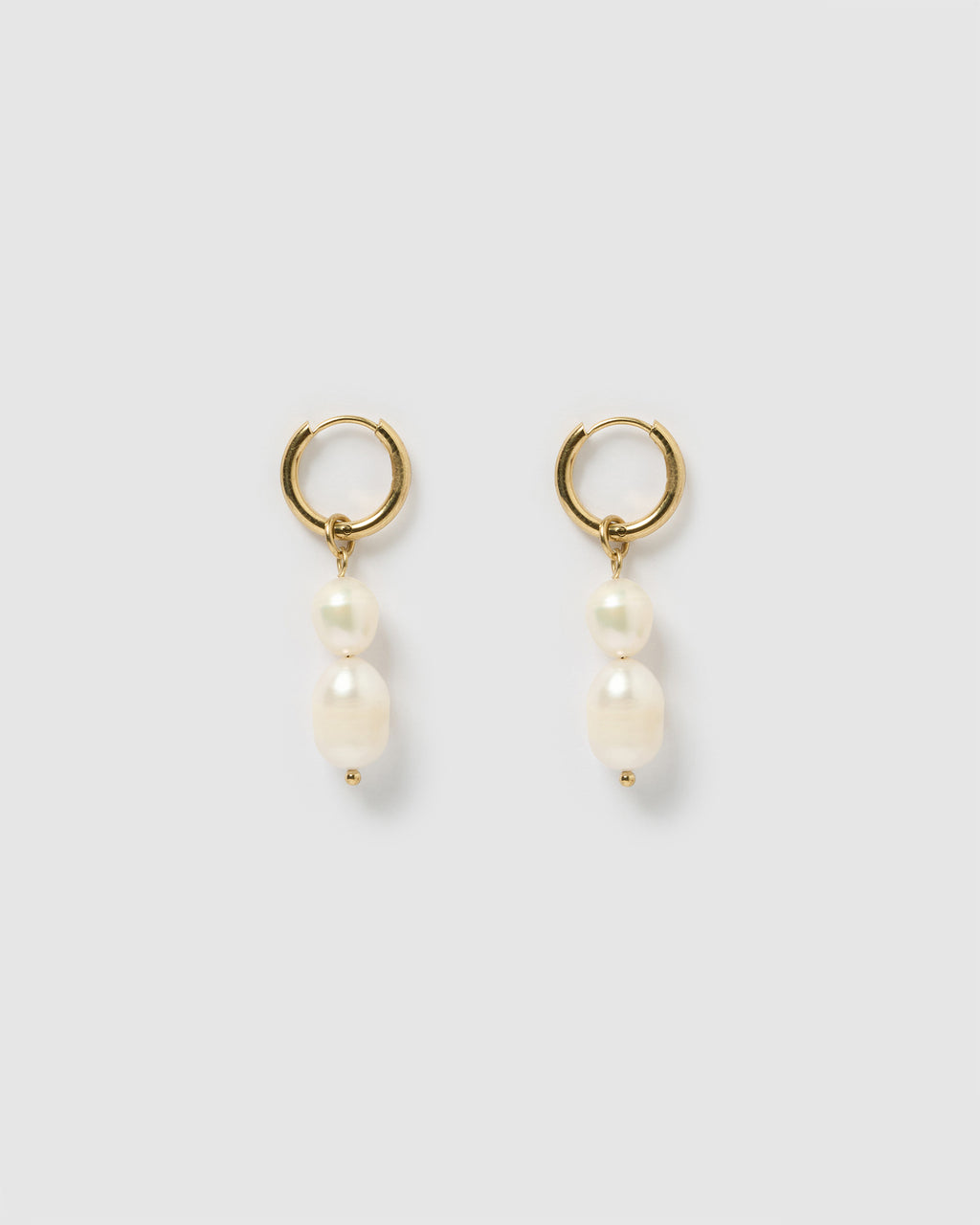 Izoa Mikaela Earrings Gold Freshwater Pearl