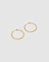 Izoa Molly Hoop Earrings Gold