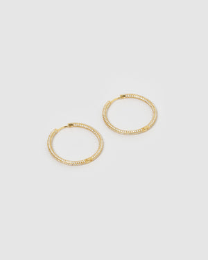 Izoa Molly Hoop Earrings Gold