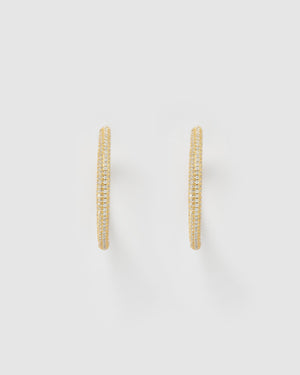 Izoa Molly Hoop Earrings Gold