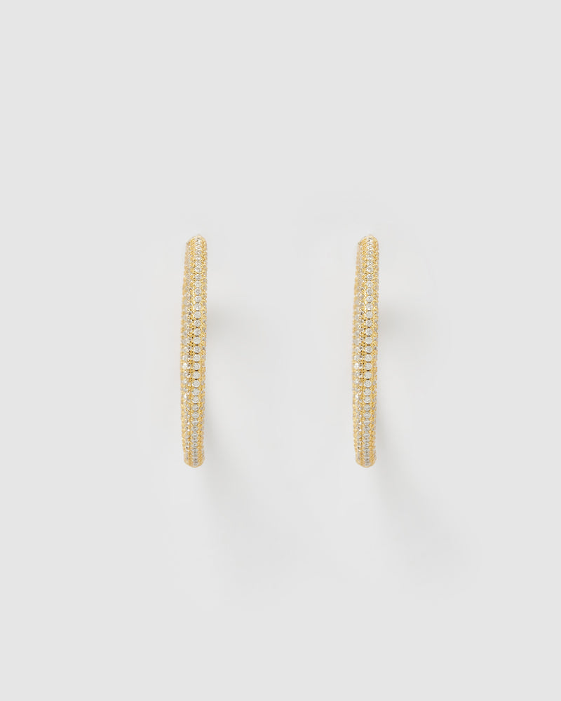 Izoa Molly Hoop Earrings Gold