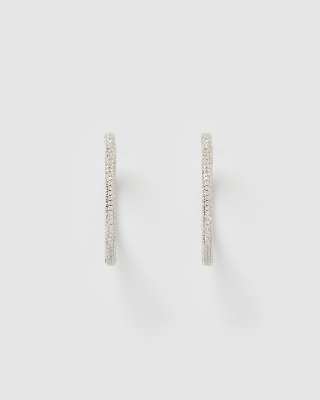 Izoa Molly Hoop Earrings Silver