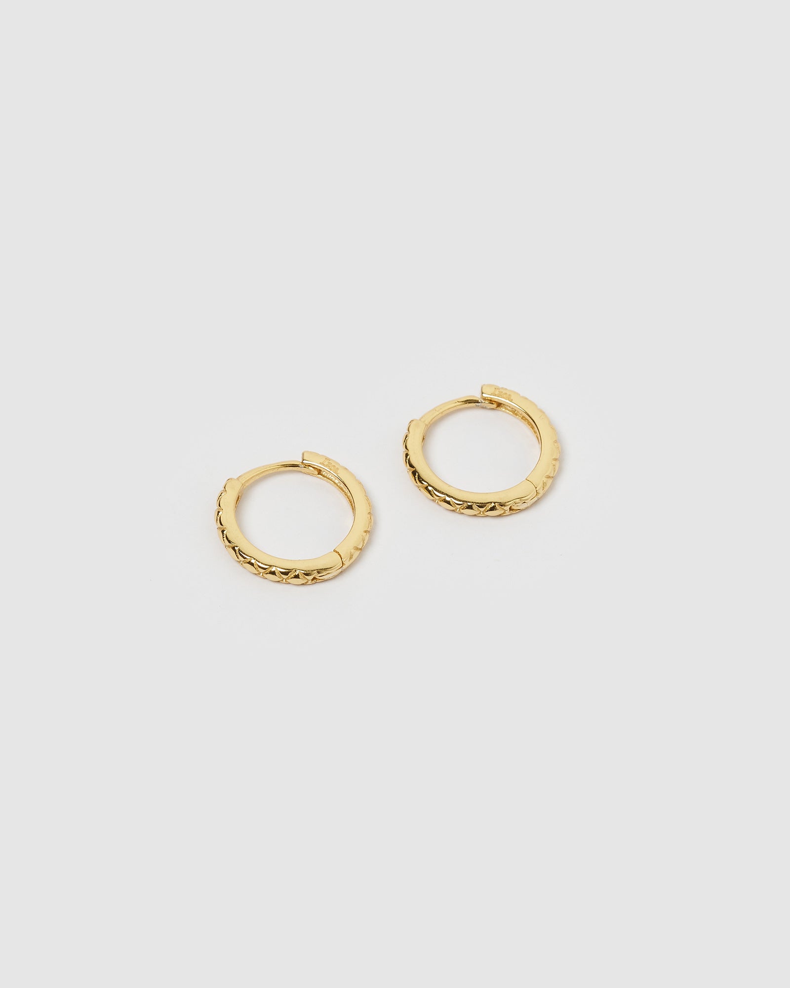 18k Yellow Gold Earrings with Milky Aquamarine | Mia Gemma