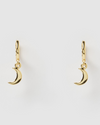 Izoa Mini Moon Huggie Earrings Gold