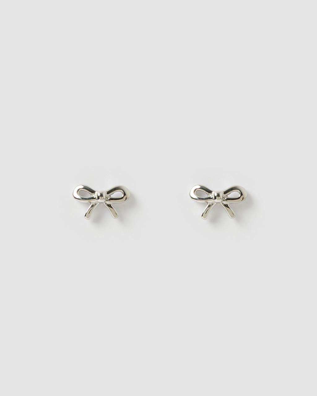 Izoa Kids Bow Stud Earrings Silver