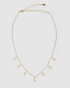 Izoa Mini Snake Choker Necklace Gold