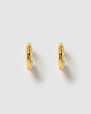 Izoa Nevaeh Hoop Earrings Gold