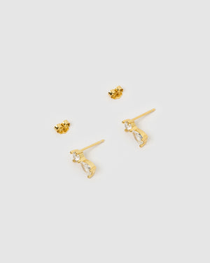 Izoa Odette Stud Earrings Gold