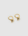 Izoa Ophelia Evil Eye Huggie Earrings Gold