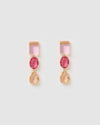 Izoa Parker Earrings Gold Pink