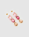 Izoa Parker Earrings Gold Pink