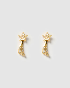 Izoa Pixie Stud Earrings Gold