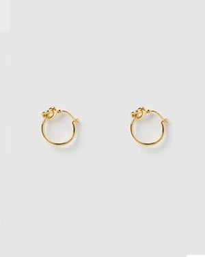 Izoa Pretzel Hoop Earrings Gold