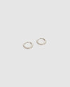 Izoa Rae Small Huggie Earrings Silver