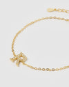 Izoa Crystal Letter R Bracelet Gold