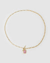 Izoa Radiance Necklace Gold Pink