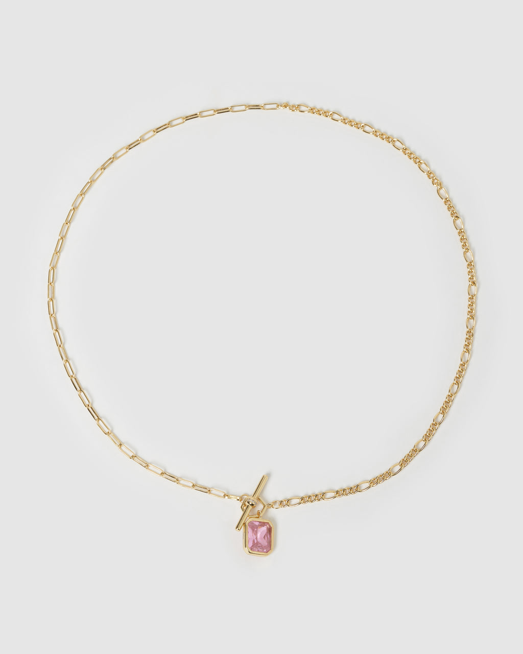 Izoa Radiance Necklace Gold Pink