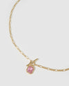 Izoa Radiance Necklace Gold Pink