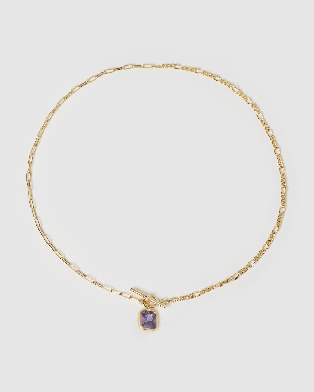 Izoa Radiance Necklace Gold Purple