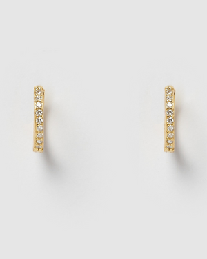 Izoa Remi Huggie Earrings Gold