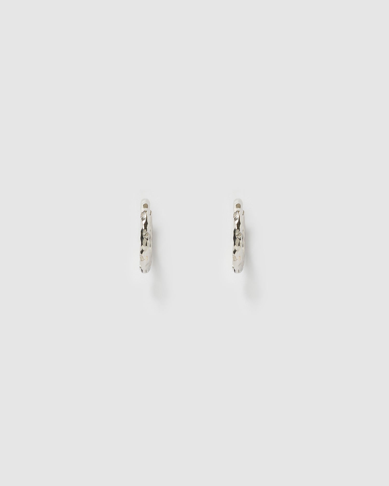 Izoa Rosetta Hoop Earrings Silver