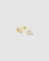 Izoa Scorpio Star Sign Symbol Stud Gold