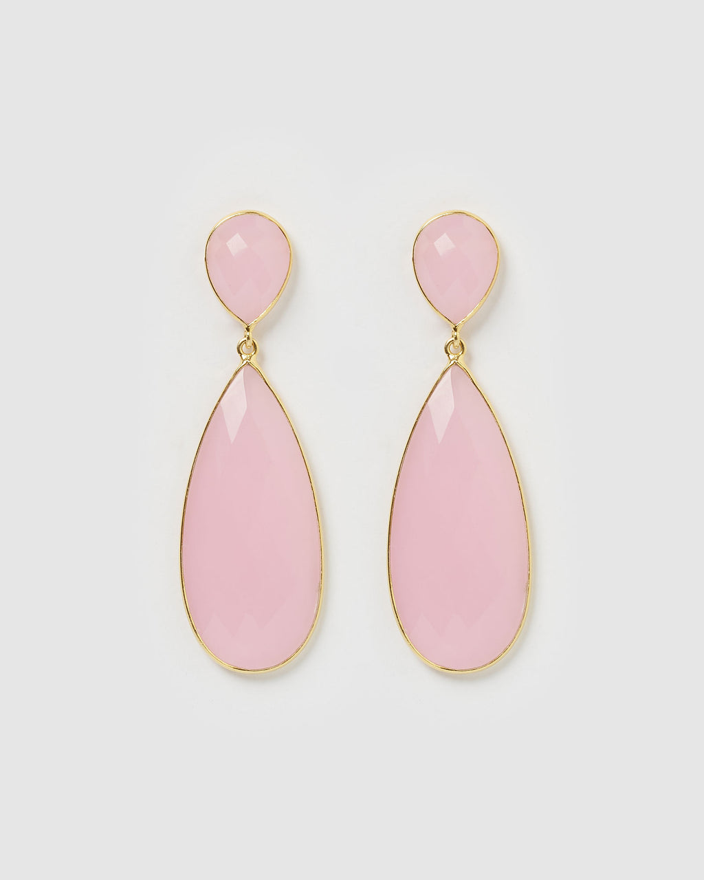 Izoa Selene Earrings Rose Quartz