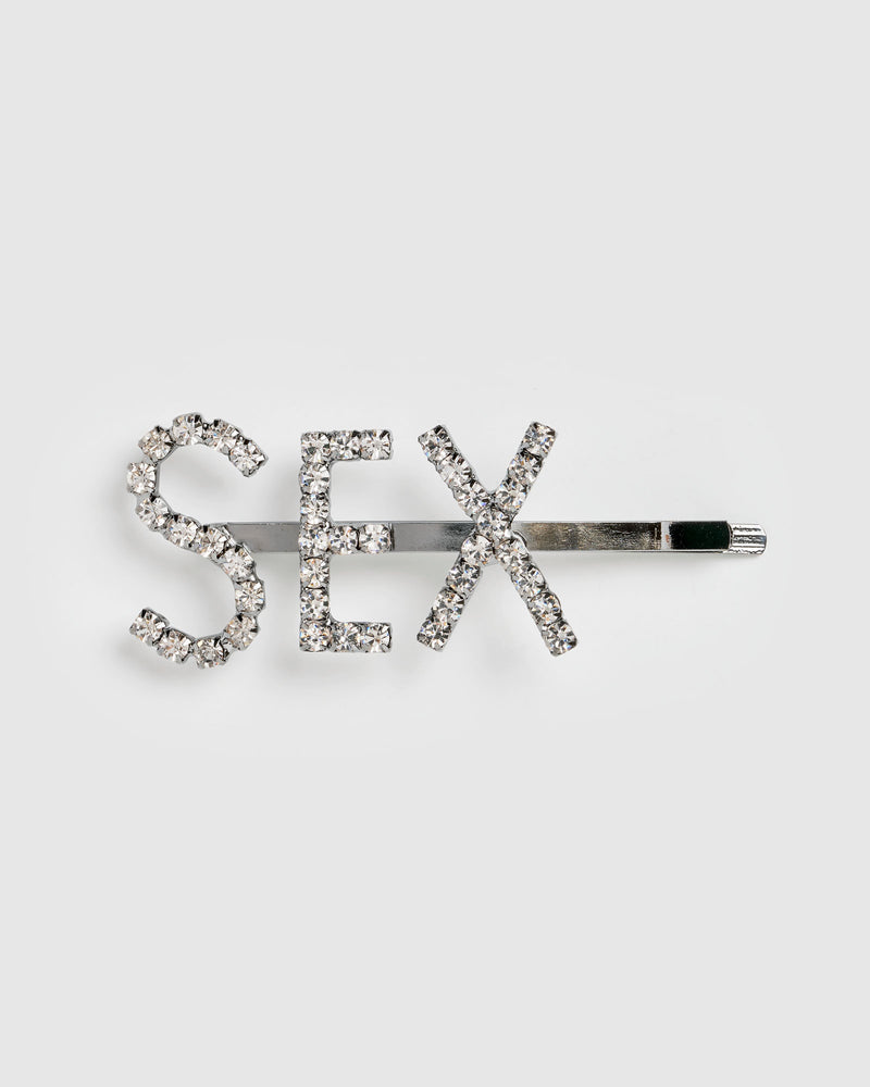 Izoa Sex Hair Pin Gunmetal Clear