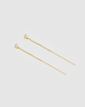 Izoa Sienna Thread Earrings Gold